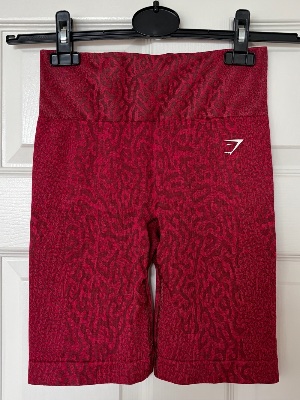 Gymshark Adapt Animal Seamless Shorts High Waisted Red Cherry